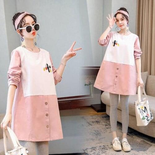 2051# Maternity Clothes Spring Autumn Cotton Pregnant Women Suit Clothes for Pregnant Women Pants Suit