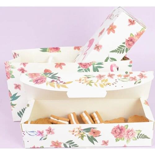 5Pcs Hawaii Gift Box Gift Bags Flamingo Decoration Tote Bag For DIY Wedding Party Gifts Guests Birthday Party Candy Box For Kids