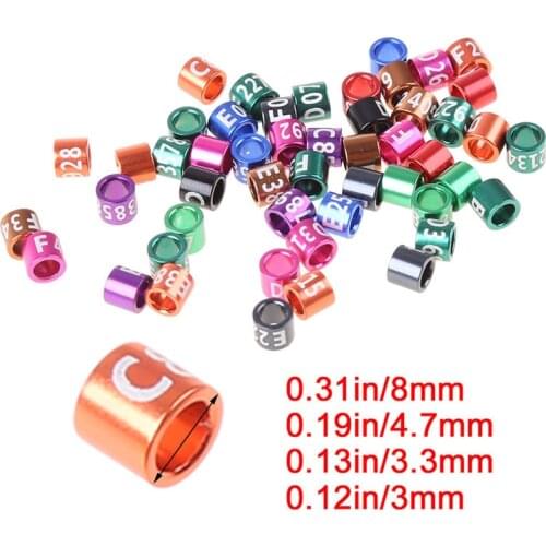 50 Pcs Dove Bands Bird Foot Ring Species Identify Training Rings Pet Bird Label Sign for Pigeon Chicks Small Poultry Supplies