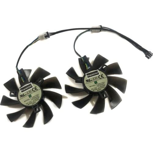 2pcs/lot GPU RX580 RX480 ARMOR VGA GPU Alternative Cooler Fan For Radeon RX 480 MSI RX 580 ARMOR Graphics Card Cooling system