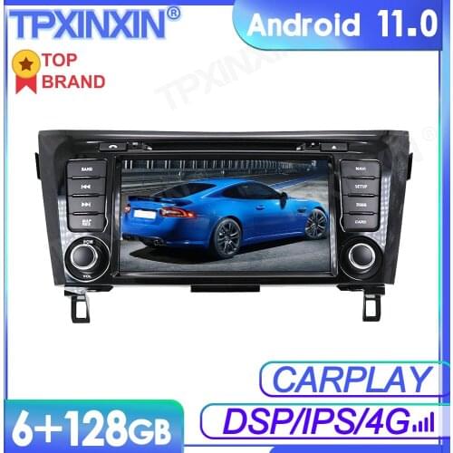 Android11 For Nissan X-TRAIL Qashqai Dualis Rouge Multimedia Player GPS Navi Audio Stereo Screen DVD Head Unit Tape Recorder