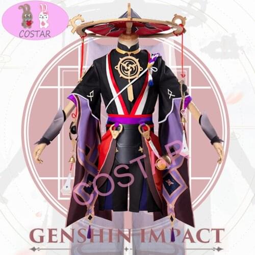 Anime Genshin Impact Scaramouche Game Suit Batlle Outfit Uniform Party Dress Cosplay Costume Halloween Wigs