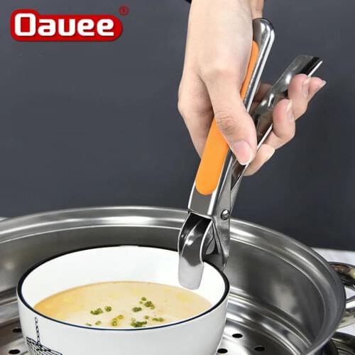Stainless Steel Gripper Clip Anti-scalding Air Fryer Camping Tool Non-slip Clamps For Bowl Dishes Anti-scald Kitchen Accessories