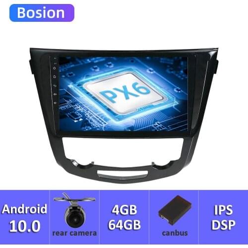 Bosion Android 10 Car Radio Multimedia Video Player Navigation GPS For Nissan X-trail Qashqai 2014 - 2017 2 din DVD IPS PX6 DSP