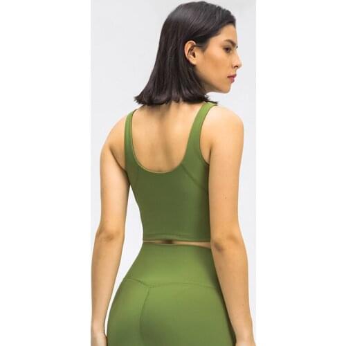 Quick Dry Soft High Elastic Yoga Vest Slim Sports Underwear Summer Bra Woman Crop Top Push-up Workout Gym High Support Sports