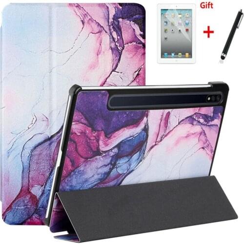 Case For Samsung Galaxy Tab S7-T870 T875 11inch PU Leather tablet Protective Magnetic Shockproof Smart Stand Cover+film+pen