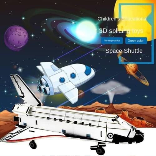 Childrens 3D Puzzles, Educational Toys Manually Insert Blocks, Space Shuttles, Rockets, Spaceship Model Toy Gifts P322
