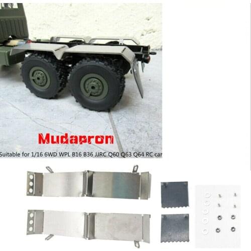 DIY RC Car Metal Rear Mud Fenders Kits For 1/16 6WD WPL B16 B36 JJRC Q60 Q63 Q64