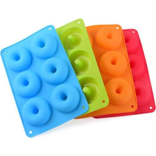 6 Grid Donut Mold Silicone Bakery Baking Pan Non-Stick Donut Maker Home DIY Handmade Dessert Molde Kitchen Decoration Mould