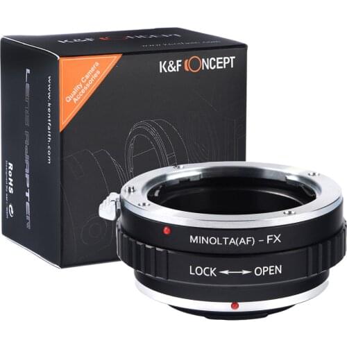K&F Concept adapter for Minolta AF mount lens to Fujifilm FX XPro2 X-T2 X-M2 camera X-T20 X-T3 X-T30