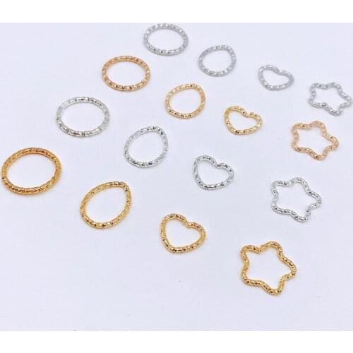 1000pcs Fashion Metal Round Jump Rings Embossing 4Colors Split Rings For Diy Jewelry Making Accessories