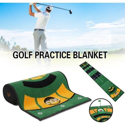 Golfs' Putting Mat with Non-Slip Rubber Bottom Portable Long Lasting Lightweight Easy to Store for Outdoor XR-Hot