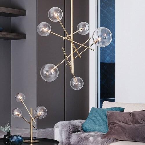 Creative Concise Style Europe Modern Glass LED Pendant Light Glass Bubbles Study Living Room Restaurant Cafe Decoration Lamp