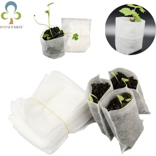 300Pcs/lot 8 * 10cm non-woven planting bag planting bag nutrition bag gardening supplies Gardening floret planting tools YJN