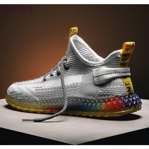 2021 New 4 D Print Feather Shoes Color Jelly Shoes Breathable Shoes