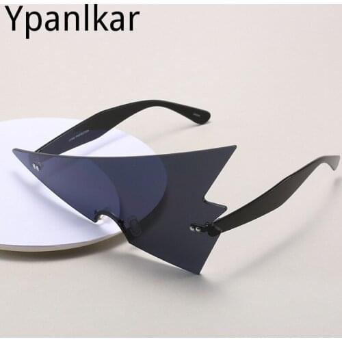 2021 New Funny Sunglasses Personality One Big Frame Arrow Glasses Fashion Ocean Color Sunglasses Women UV400