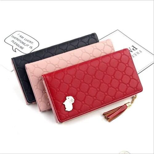New Women Wallet Clutch PU Leather Wallet Long Card Holder Phone Bag Case Long Purse Fashion Design /BY