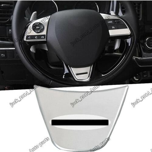 Fit for Mitsubishi Outlander 2016 2017 2018 2019 Silver Steering Wheel Decor Cover Trim