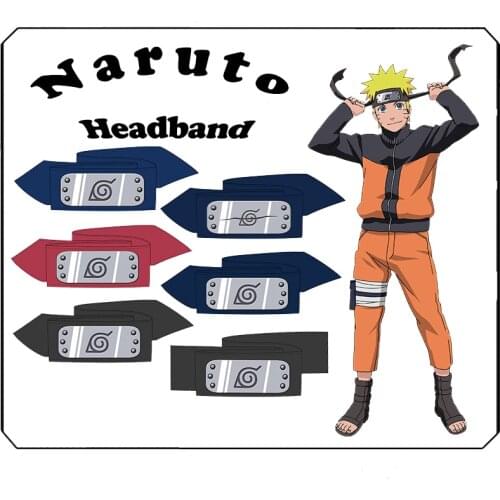 Naruto Head Guard Childrens Toys Suit Sakura Sasuke Naruto Kakashi Peripheral Head Guard Headband Wood Leaf Logo Christmas Gift