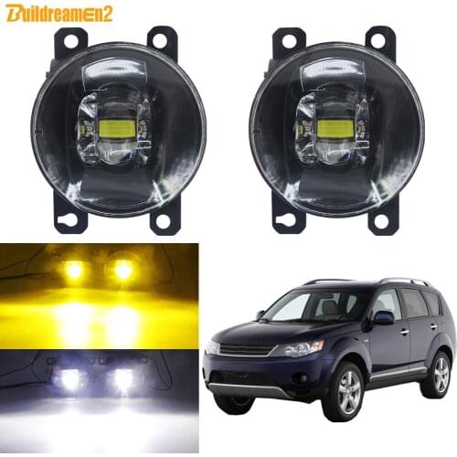 Fog Light Assembly For Mitsubishi Outlander II CW_W 2006-2012 Car 30W 8000LM Front Bumper LED Fog Lamp Daytime Running Light 12V
