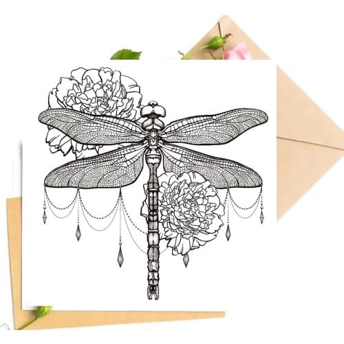 Dragonfly / Flower Transparent Clear Stamps For DIY Scrapbooking/Card Making Stamps Fun Decoration Supplies