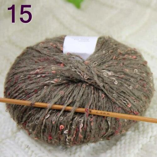 Sale 1SkeinX50gr Luxury Fluffy Soft NEW MOHAIR Shawls Hand Knit Crochet Yarn Black brown 825-15