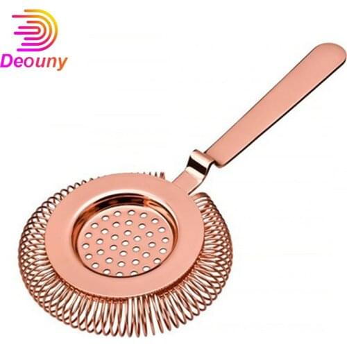 DEOUNY Bar Supplies Hawthorne Ice Strainer 304 Stainless Steel Cocktail Strainer Barman Accessories Bar Tender Removable Spring