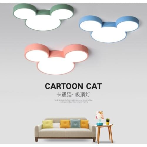 Nordic macaron lustre Mickey Modern Led Chandelier for Children Room Kid Room Deco chandelier lighting led lamp fixtures