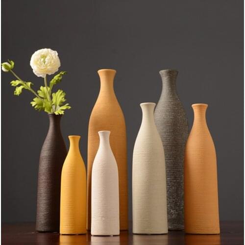 Nordic Dried Flower Ceramic Vase High quality tabletop Art Decoration Container Living Room home wedding decor vases