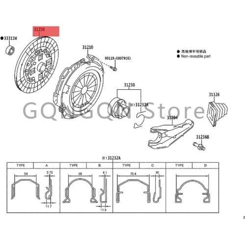 CAR clutch steel plate 2005- 2015 Toy ot aMAT RIX SCI ON XB COR OLL A NAP CAM RY/A URI ON/HV(ARL)