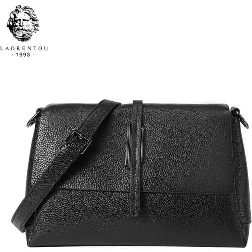 LAORENTOU 2020 Womens Crossbody Shoulder Bags Ladies Split Leather Messenger Bag Female Cross Body Purse Small Flap Soft Hobos