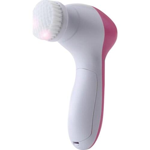 Facial Cleansing Brush Waterproof Face Spin Brush With 5 Brush Heads For Deep Cleansing Remove Blackhead