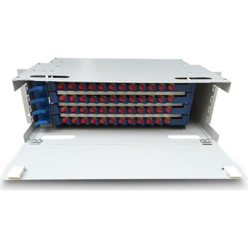 ZHWCOMM 19 inch 48 core Pull type optical fiber distribution frame FC ODF port Rack Mounted Indoor fiber patch panel
