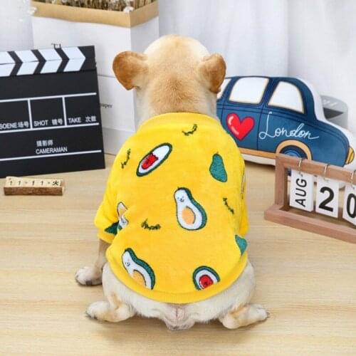 Pet Dog Winter Warm Sweater Soft Fleece Clothes Dog Pullover Hoodies For Medium Large French Bulldog Cartoon Puppy Vest Clothing
