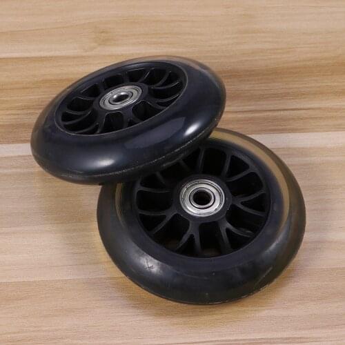 1 Pair Scooter Wheels Mute Replacement Wheels For Luggage Suitcase Baby Swing Car