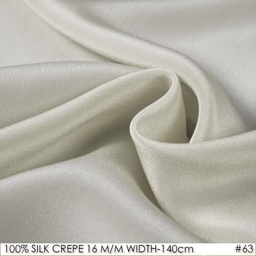 100% SILK CREPE DE CHINE 140cm width 16momme Natural Silk Material screen waterproof Fabric Seashell NO63