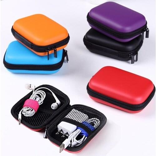 200Pcs/Lot Earphone Pocket Headphone Earbud Carry Storage Bag Charger Hard Holder Case