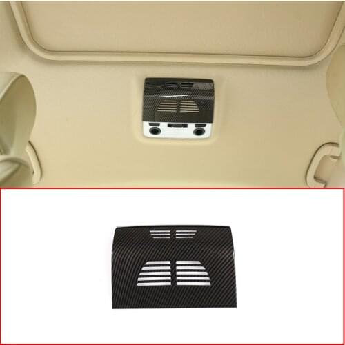Carbon Fiber Style ABS For BMW E90 3 Series 2005-2012 Car Rear Roof Reading Lamp Decoration Cover Trim Accessories