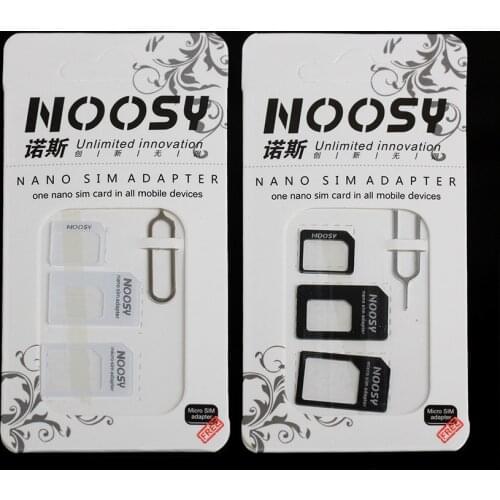 4in1 Nano Sim Card Adapter + Micro Sim cards adapter + Standard SIM Card Adapter With Eject pin For Iphone samsung 2000pcs/lot