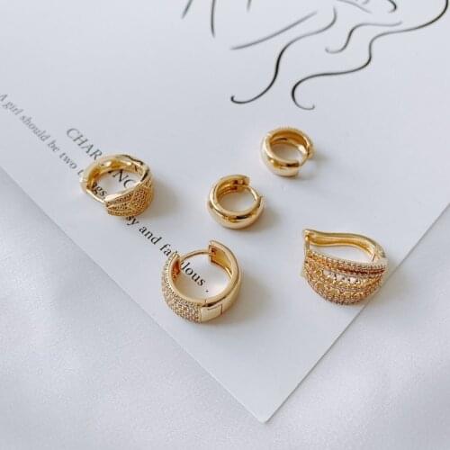 DIY jewelry accessories micro-inlaid zirconium ring earrings earrings jewelry accessories materials