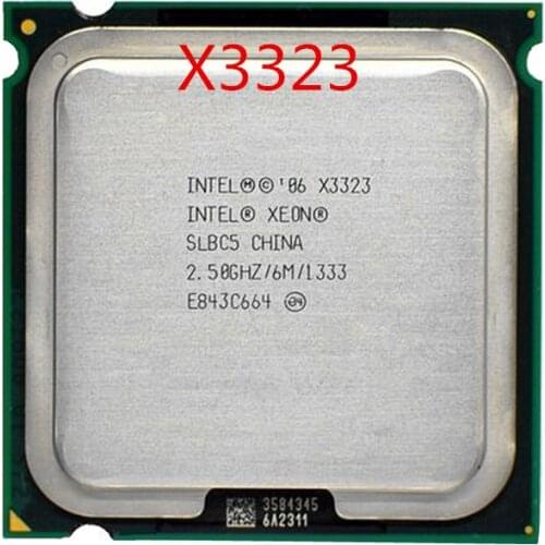 Free shipping X3323 XEON (2.5G/6M/1333) perfect support 775 pin board is equal to Q9400 quad core CPU