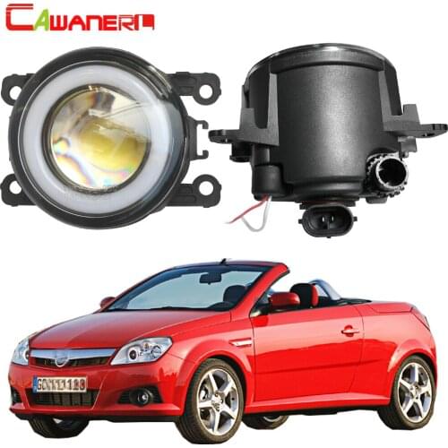 Cawanerl For Opel Tigra TwinTop Convertible Car LED Fog Light COB Angel Eye Daytime Running Lamp 30W 3000LM 12V 2004 2005 2006