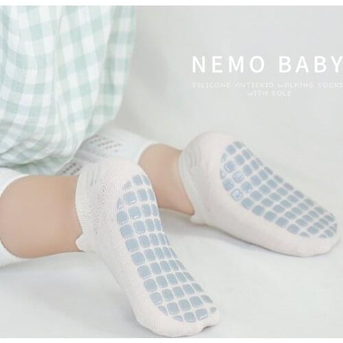 Baby Silicone Combed Cotton Newborn Non-Slip Soft Toddler Socks Cute Cartoons Floor Infant Elastic Socks For 0-5 Years Child Kid