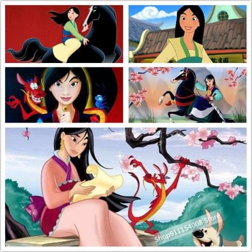 Disney Diamond Painting Full Square/Round Drill 5D DIY Hua Mulan Diamond Embroidery Rhinestone Cross Stitch Home Decor Gift