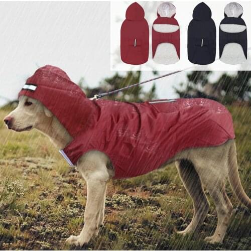 Pet Large Dog Raincoat Waterproof Big Dog Clothes Outdoor Coat Rain Jacket For Golden Retriever Labrador Husky Big Dogs 3XL-5XL