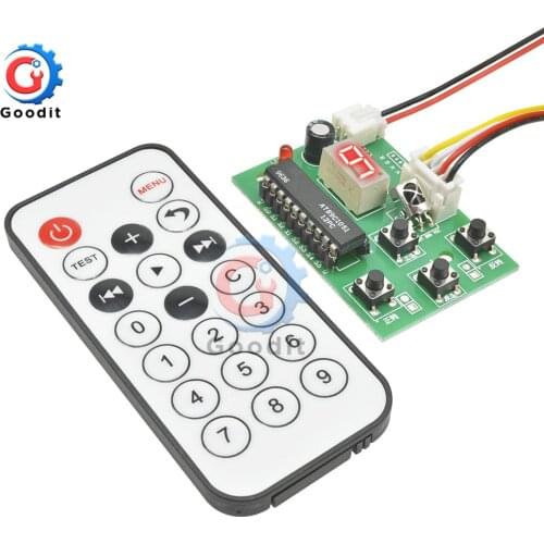 Stepper Motor Driver Controller DC 4V-6V Integrated Board 2-phase 4-wire Speed Adjustable with Remote Control