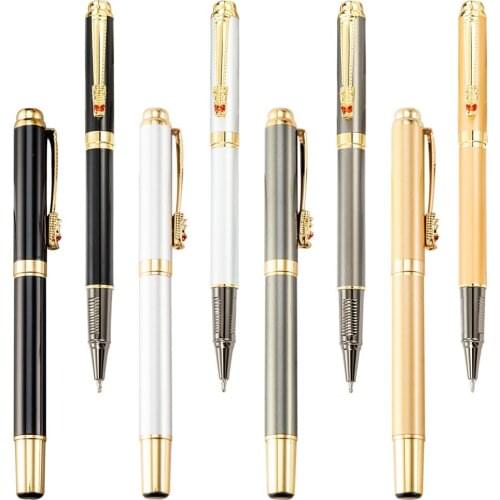 Customized Classic Design Business Men gel Pen Luxury 3 colors School Student Writing Pen Send Gift