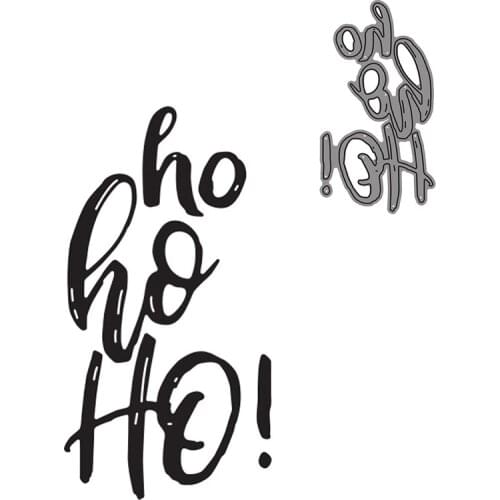 Hohoho! Word Metal Cutting Dies New 2021 Diy Scrapbooking Photo Album Decorative Embossing Papercard Crafts Die