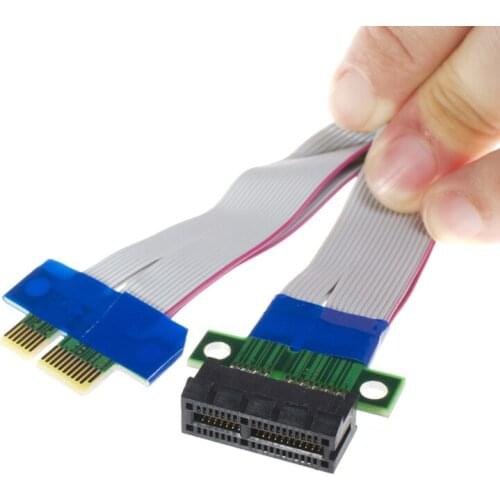 PCI Express Flex Relocate Cable PCIe PCI-E 1X to 1X Slot Riser Card Extender Adapter Extension Ribbon for Bitcoin Miner Mining