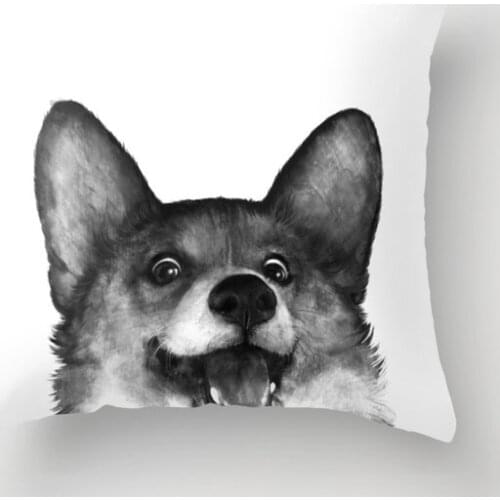 Corgi Cushion Cover Decorative Pillow Cover Case Seat Car Home Decor Throw Pillowcase Decoration